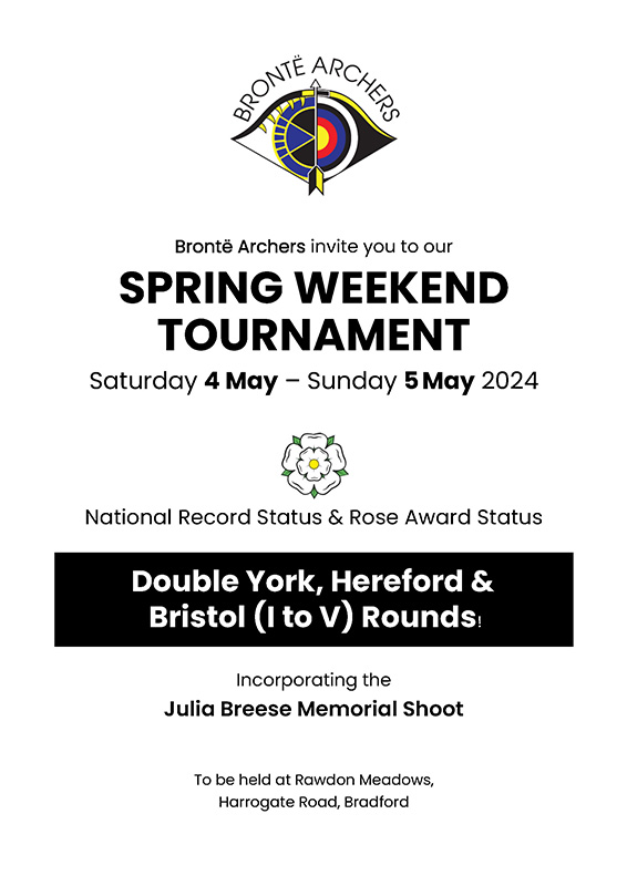Brontë Archers Spring Weekend Tournament Entry Form
